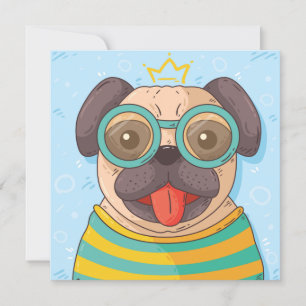 Cute Pug Invitation