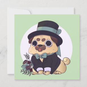 Cute Pug Invitation