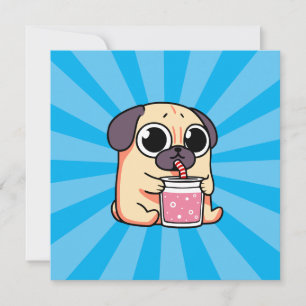 Cute Pug Invitation