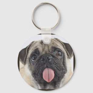 Cute Pug Key Ring