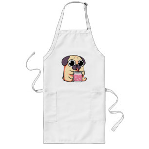 Cute Pug Long Apron