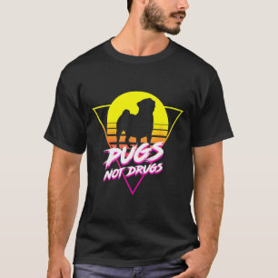 Cute Pug Lovers Pugs Not Drugs Classic 1026 T-Shirt