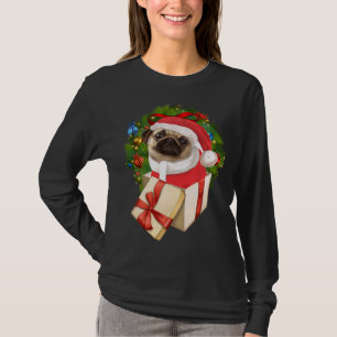 Cute Pug Lovers Santa Christmas T-Shirt