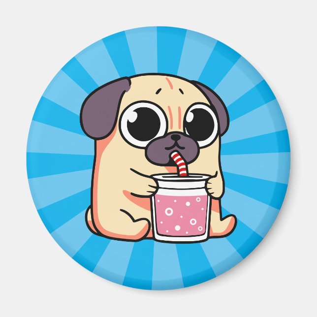 Cute Pug Magnet (Front)