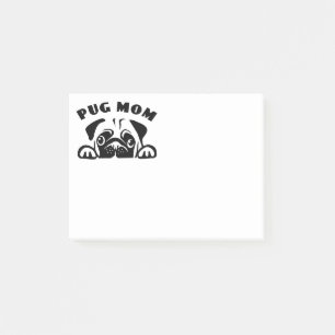 Cute Pug Mum Puppy Dog Cartoon Puppies Pup Dogs Post-it Notes