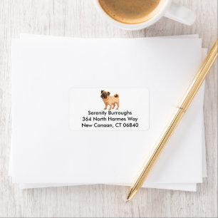 Cute Pug Mum Puppy Dog Dad Fur Mama Pugs Label