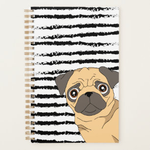 Cute Pug pattern Planner