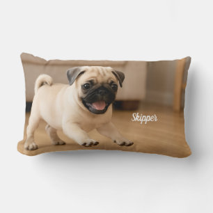 Cute Pug Personalized Lumbar Cushion