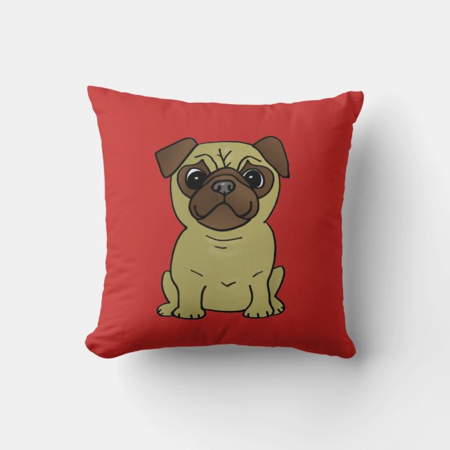 Cute Pug Pillow (Front)