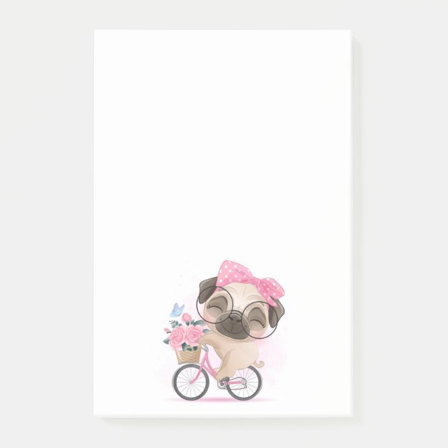 Cute Pug Post-it Notes (Front)