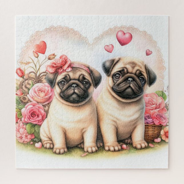 Cute Pug Puppies Jigsaw Puzzle (Vertical)
