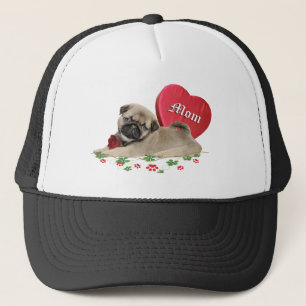Cute Pug Puppy A Mum's Design Trucker Hat