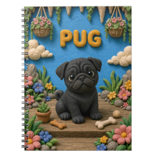 Cute Pug Puppy, Baby Dog Notebook
