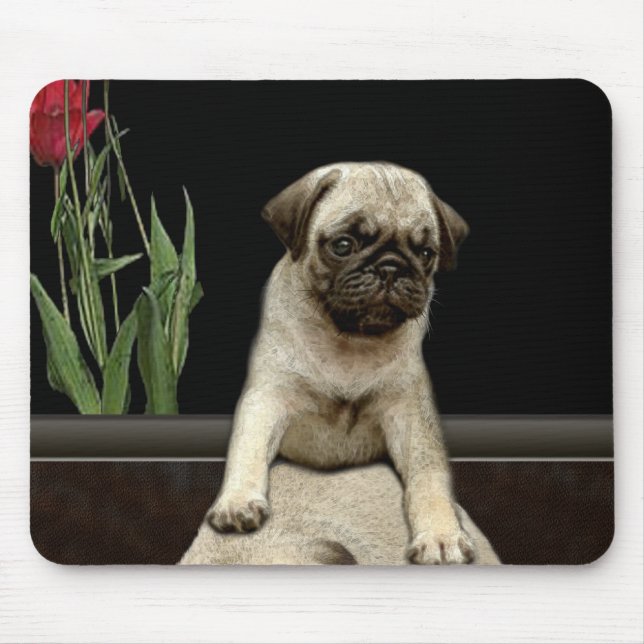 Cute Pug Puppy Dog-lovers Gift Series Mouse Pad (Front)