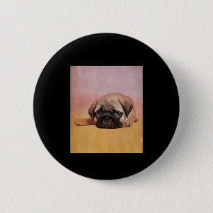 Cute Pug Puppy Pug Dog Lovers Gift 6 Cm Round Badge