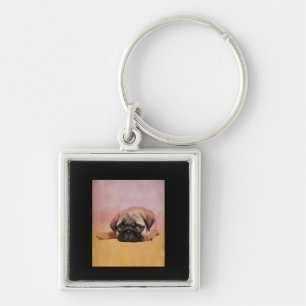Cute Pug Puppy Pug Dog Lovers Gift Key Ring