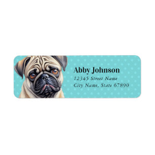 Cute Pug Return Address Labels