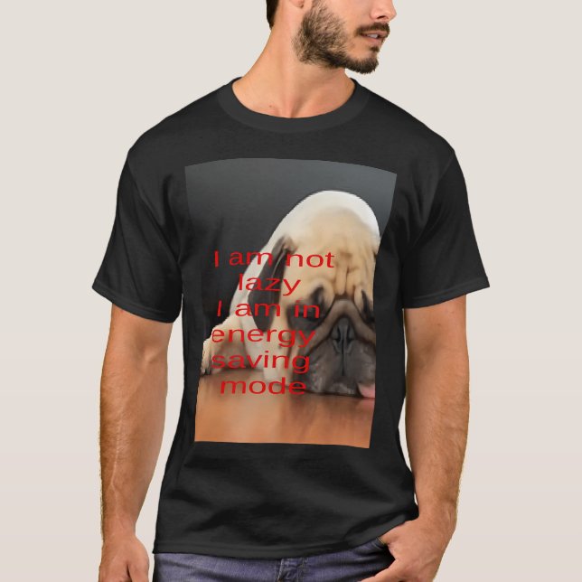 Cute Pug Sleeping T-Shirt (Front)
