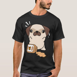 Cute Pug spilled a jar of peanut butter T-Shirt