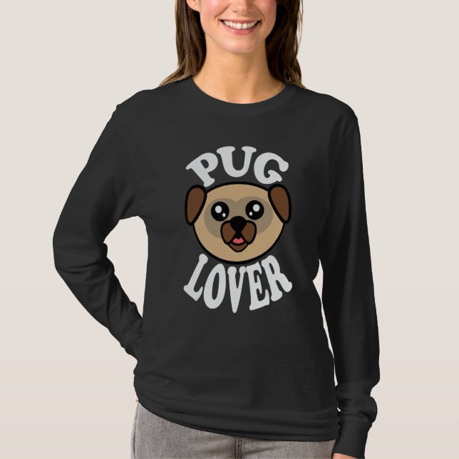 Cute Pug   T-Shirt (Front)