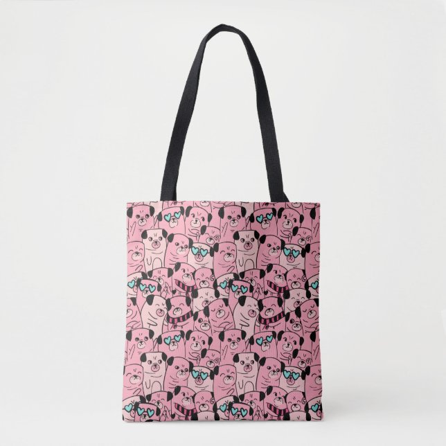 Cute Pug Tote Bag (Front)