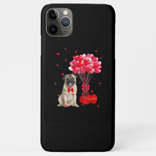 Cute Pug Valentine's Day Heart Dog Lover iPhone 11 Pro Max Case