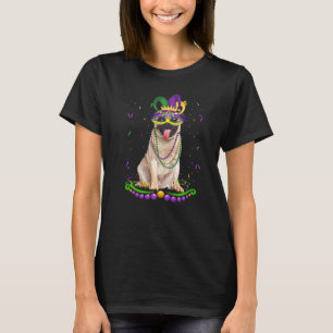 Cute Pug Wearing Carnival Mask Mardi Gras Dogs T-Shirt