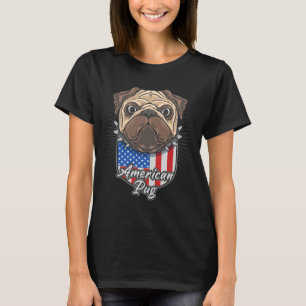 Cute pug with american flag Essential T-Shirt 225