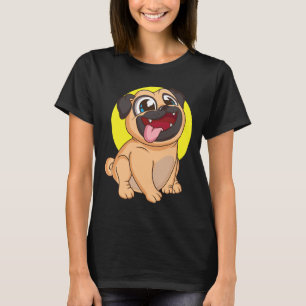 Cute Pug With Happy Face T-Shirt