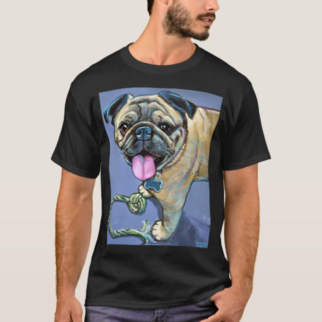 Cute PUG with Toy T-Shirt (Front)