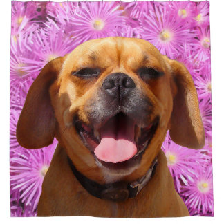 Cute Puggle Shower Curtain