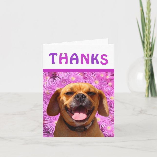Cute Puggle Thank You (Front)