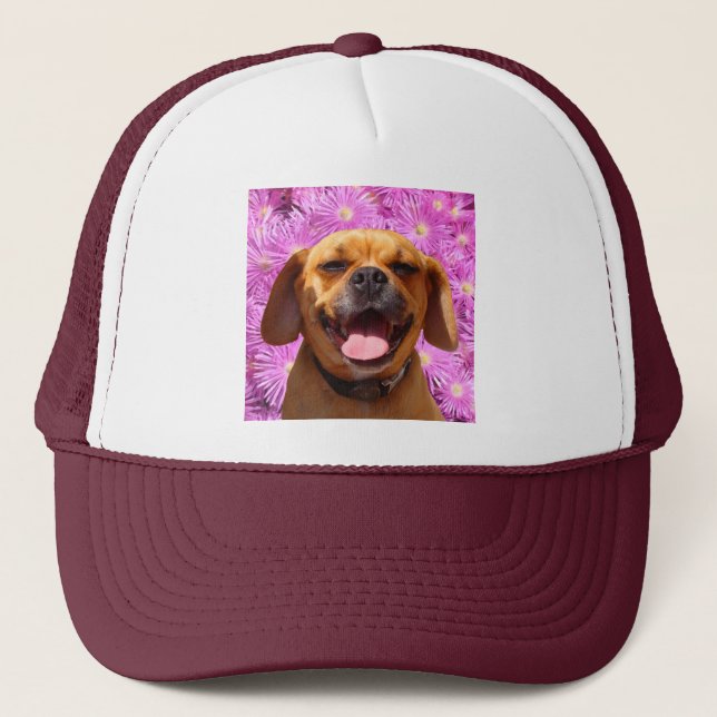 Cute Puggle Trucker Hat (Front)