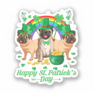Cute Pugs  Happy St. Patrick's Day