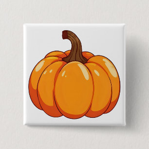 Cute Pumpkin 15 Cm Square Badge