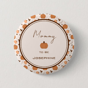 Cute Pumpkin Autumn Gender Neutral Mummy-to-be 6 Cm Round Badge