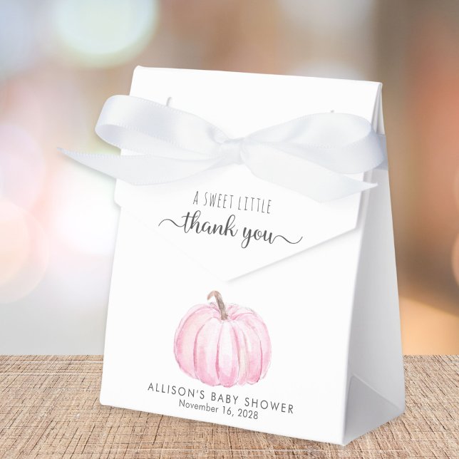 Cute Pumpkin Baby Girl Shower Thank You Favour Box (Creator Uploaded)