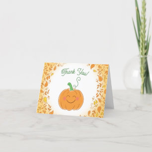 Cute Pumpkin Baby Shower Thank You Card