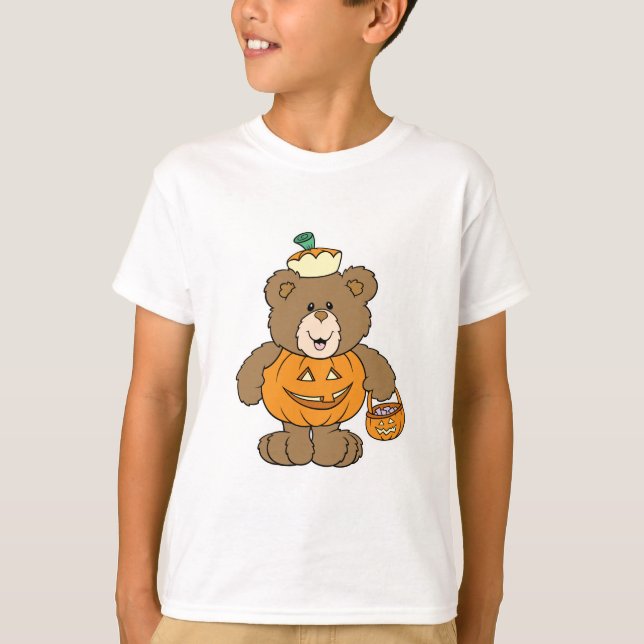 Cute Pumpkin Bear T-Shirt (Front)