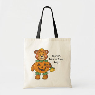 Cute Pumpkin Bear Tote Bag