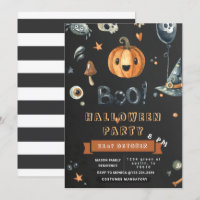 Cute Pumpkin Boo Crazy Halloween party