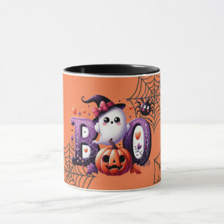 Cute Pumpkin Boo Halloween Mug