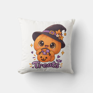 Cute Pumpkin Character 🎃🧡 Cushion