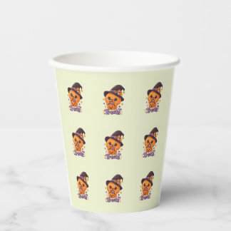 Cute Pumpkin Character 🎃🧡 Paper Cups