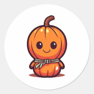Cute pumpkin classic round sticker