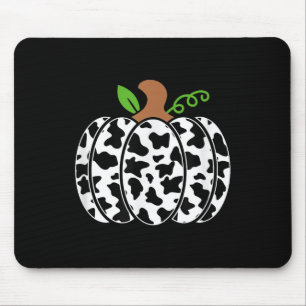 Cute Pumpkin Cow Print Fall Autumn Halloween Costu Mouse Pad