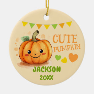 Cute Pumpkin Customisable Ornament