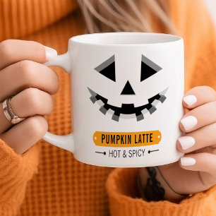 Cute Pumpkin Face Customisable Halloween Coffee Mug