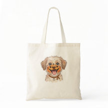 Cute Pumpkin Face Paint Dog Halloween Coloured Pen