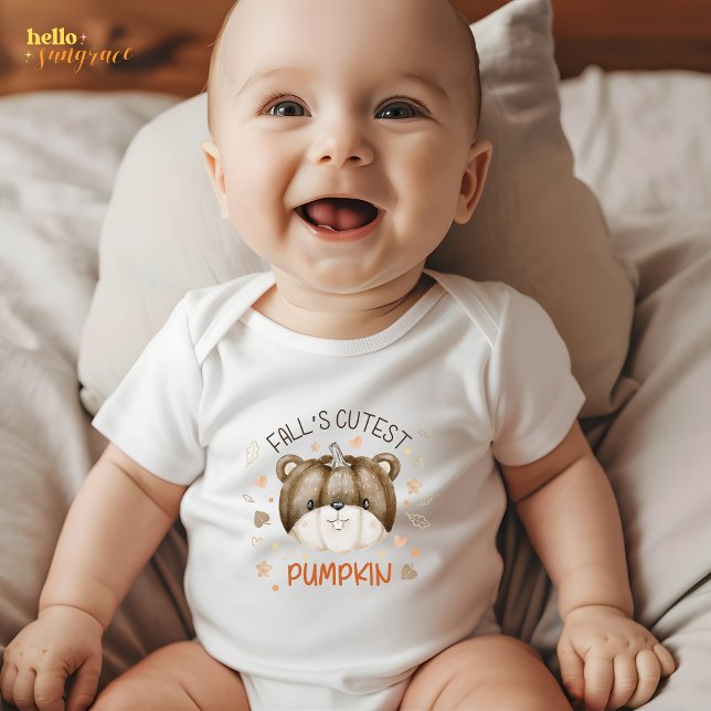 Cute Pumpkin Fall  Baby Bodysuit (Creator Uploaded)